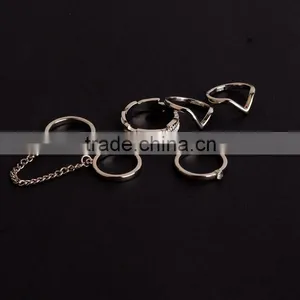Hotsale New Design Ladies Gold Four Finger Ring thumbnail-2