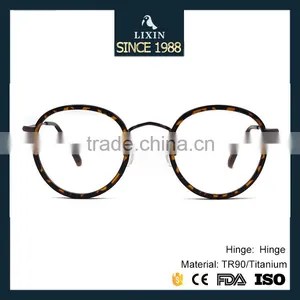 Vintage Round Lens Metal Eyeglasses Light TR90 Titanium Combination Prescription Frames Spectacle Optical Lens 2188 thumbnail-2