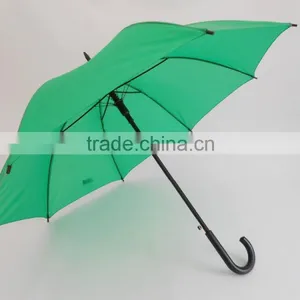 Deluxe Wooden Shaft Bright Color Rain Umbrella thumbnail-1