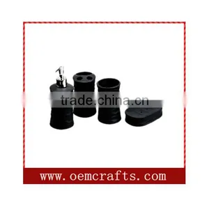 Classical Black Ceramic Wholesale Accessory Gift Bath Set thumbnail-1