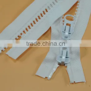 2 Way Open End Auto Lock Ykk Heavy Duty Plastic Zipper thumbnail-1
