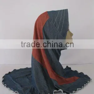 Dobby Style Muslim Jeans Hijab Headcover thumbnail-1
