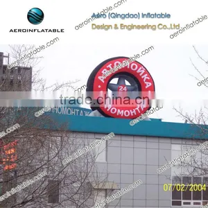 Inflatable Tire / Giant Inflatable Advertising for Hot Sale / Inflatable Advertising Tyre(with Support at the Bottom) thumbnail-1