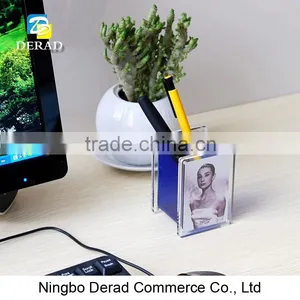 Acrylic Square Magnetic Pen Holder With Photo Frame Open Sexy Girl Full Photo thumbnail-3