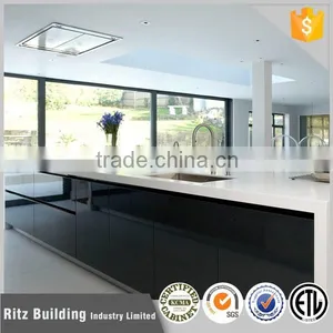 MDF Kitchen Cabinet With Kitchen Faucet, Lacquer Ktichen Cabinet thumbnail-1