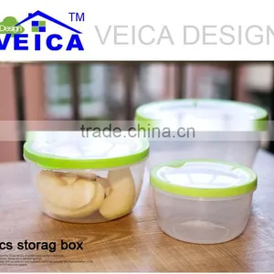 Hot Sale 3pcs Food and Fruit Storage Boxes ,plastic Storage Boxes,3 Color for Choice thumbnail-1