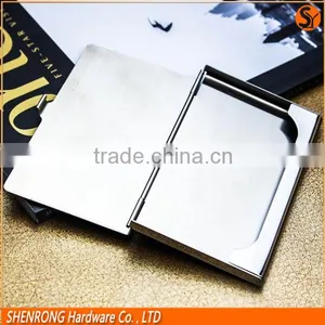 Business Card Use Silver and Golden Stainless Steel Metal Card Holder With Polished Surface and Engraving Logo thumbnail-3