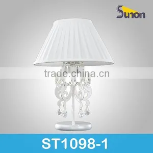 New European Style Wrought Iron Decorative Bedroom Crystal Table Lamp thumbnail-1