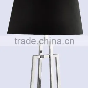 Metal Base And Body In Chrome Plated With Fabric Lampshade Bedside Table Lamp Study Table Lamp thumbnail-3