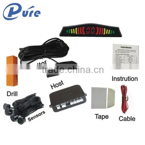 CE RoHS Certification Parking System Ultrasonic Sensor 4 Sensors Car Parking Sensor System thumbnail-2