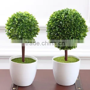 Artificial Ball Tree Crape Myrtle Trees Artificial Fake Plants Plastic Fabric Desk Table Decor Potted thumbnail-1