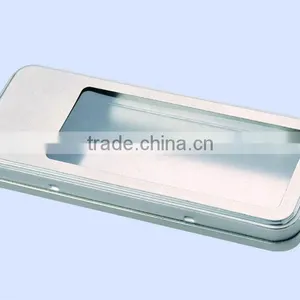 Plain With PVC Lid Rectangular Tin Box With Window thumbnail-1