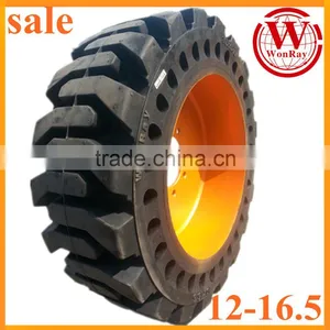 China Famous 12-16.5 Backhoe Tires Solid for Bob Cat 252b3 262c2 thumbnail-1