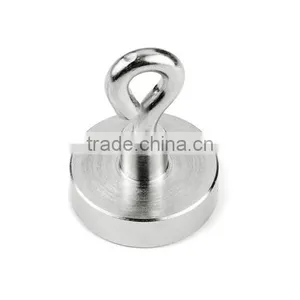 N45 25x45mm Pot Neodymium Magnet Hook With Eyelet thumbnail-1