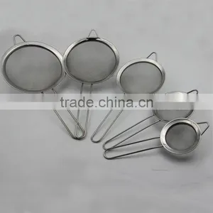 Culina Fine Mesh Stainless Steel Strainers, Silver, Set of 3 thumbnail-3