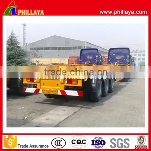 3 Axles 40ton 20ft Low Price Flat Bed Container 40ft Container Truck for Transport Trailer thumbnail-1