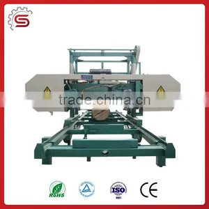 Easy Operation Band Saw Machine MJ800 Portable Horizontal Band Saw Machine With Diesel Engine thumbnail-1