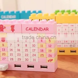 Creative USB HUB DIY Blocks Usb 2.0 Hub Calendar With Bluetooth/usb Hub With Cable/Executive DIY Desk Calendar 2015 thumbnail-6