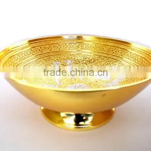 New Design 2015 Gold and Silver Plated Brass Bowl for Wedding Gift and Return Gift thumbnail-1