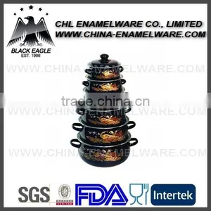 Factory Wholesale Customized Logo Decal Enamel Casserole thumbnail-5