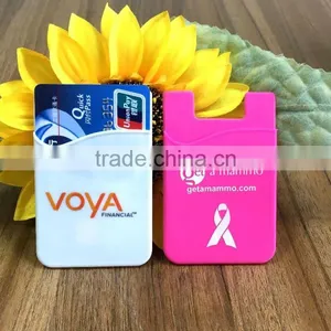 Cuntom Made 3M Adhesive Smart Phone Pocket/silicone Phone Card Holder thumbnail-3
