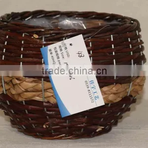 Hotsale Unpeeled Wicker Gardon Basket Outdoor Wicker Plant Basket Wicker Plant Pots thumbnail-1