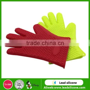 2017 HOTcolorful Kitchen Silicone Cooking Glove Oven Fireproof Silicone Gloves thumbnail-1