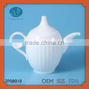 Hot Sale New Design Customized Ceramic Teapot,ceramic Tea Pots for Restaurant,chaozhou OEM Teapot,white Porcelain Tea Pot thumbnail-1