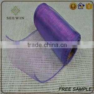 Wholesale Decorative Transparent Cut Felt Organza Fabric Ribbon thumbnail-3