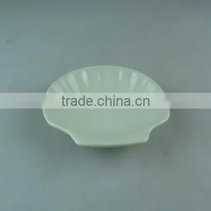 Wholesale Stock Ivory Porcelain Soap Dish Set Shell Shape thumbnail-2
