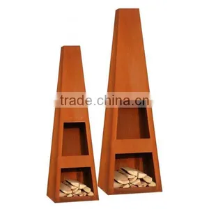 FO-9F01 Popular Corten Steel Outdoor Fireplace thumbnail-2