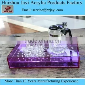 China Supplier Wholesale Acrylic Tea Set With Stand,clear Glass Tea Set thumbnail-1