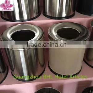Standard Size for Indoor Dustbin Stainless Steel Funnal Top Room Trash Bin in thumbnail-1