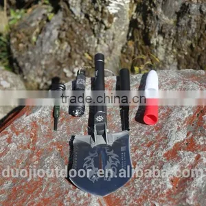 High Quality Multi-function Outdoor Sport Tools With Shovel Knife Hoe Digger Flashlight thumbnail-3