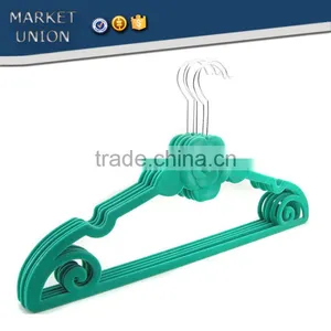 ABS Plastic Rose Shape Velvet Antiskid Hanger Flocking Clothes Hanger With Pulley,ABS,Nylon Villi,Chrome Plated Hook thumbnail-5