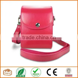 Protective Compact Case With Magnetic Closure and Strap Compatible With Digital Camera (Pink) thumbnail-1