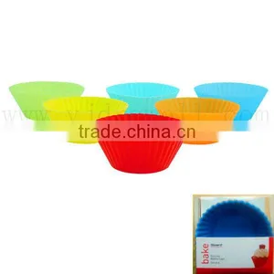 SS4001 Set of 6 Silicone Muffin Cups/Cake Tools thumbnail-1