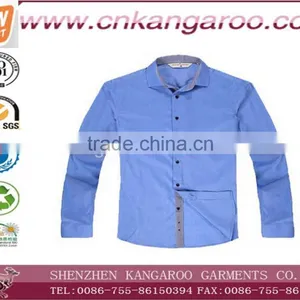 70%cotton 30%polyster Men's Office Long Sleeve Shirt thumbnail-1