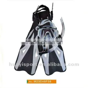 Prefessional Scuba Silicone Diving Mask Snorkel Fins Set thumbnail-1