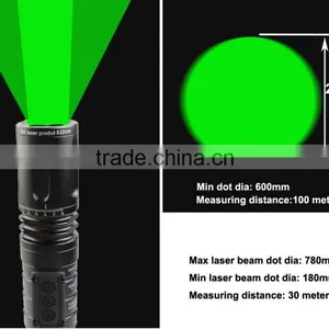 Suzero Output Power 20-100mw Adjustable Long Distance Tactical Green Laser Flashlight Designator Illuminator Torch thumbnail-2