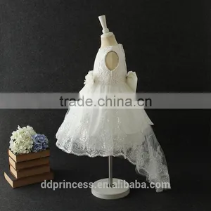 Summer Hot Selling Party Dress for 2-12 Years Old Girls Sequines Pink White Wedding Dress thumbnail-1