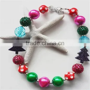 Wholesale Baby Girl's Necklace Handmade Plastic Bead Cheap Plastic Bead Necklace for Children thumbnail-2
