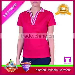 Custom Embroidery Logo Women Polo Shirt, Pima Cotton Polo Shirt thumbnail-1