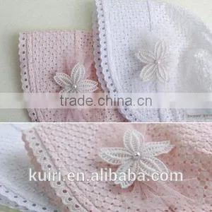 New Baby Lace Bonnet Hat Lacy Baby Girl Bonnet Hat Newborn Lace Ruffled Baby Bonnet thumbnail-6