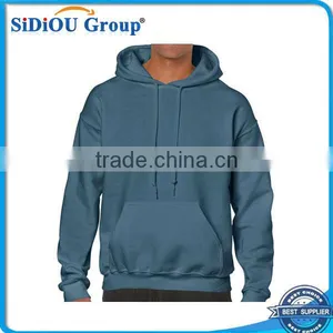 Mens Fleece Pullover With Hood & Kangaroo Pocket thumbnail-1