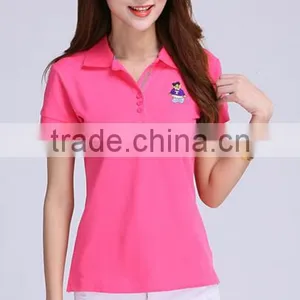 210 Grams Fabric Weight and Short Sleeve Sleeve Style Ladies Pique Polo Shirts thumbnail-6