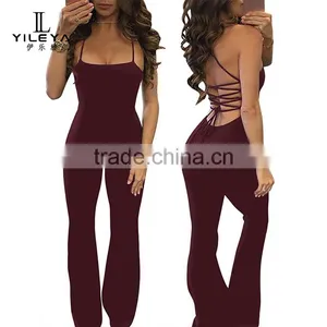 Women Rompers and Jumpsuits 2017,party Wear Jumpsuits Women 2017 Long Pant Polyester thumbnail-1