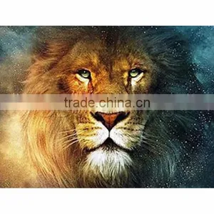 Multicolor Lion Pattern Rhinestone Cotton Embroidery DIY Kit Diamond Painting thumbnail-1