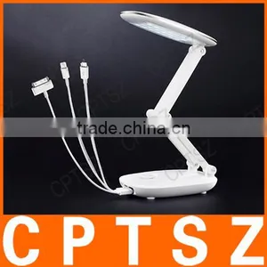 Fashion Charging Treasure Can be Folded LED Desk Lamp White Light 21 LED Table Lamp Multifunctional USB Charging Mobile Power thumbnail-1