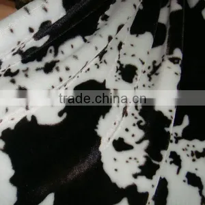 Faux Fur Fleece Blanket Black and White thumbnail-1